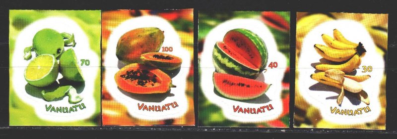 Vanuatu. 2007. 1327-30 from the series. Tropical fruits. MNH.