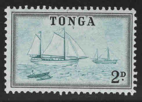 TONGA  Scott 102 MH* sailboat stamp