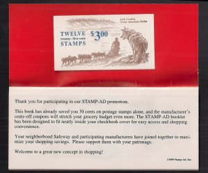 STAMP-AD SAFEWAY PROMO with BK152: Sold in booklet w coupons, Mint & scarce!