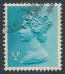 GB  Machin ½p X841 2 bands  Used SC# MH22  see scans & details