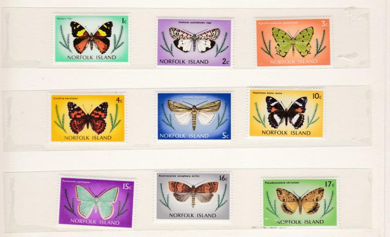 Norfolk Island 1977 Butterflies Set complete in Post Office Pack. VF/NH