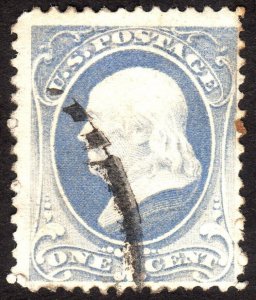 1881, US 1c, Franklin, Used, Sc 206