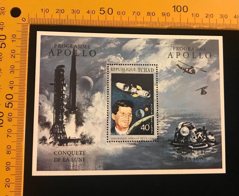 Chad 231E Mint NH Souvenir Sheet, JFK