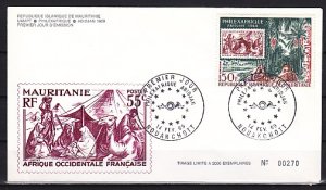 Mauritania, Scott cat. C80. Philexfrance  Stamp Expo issue. First day cover. ^