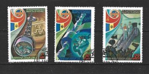 RUSSIA - 1981 USSR ROMANIA SPACE PROGRAM - SCOTT 4940 TO 4942 - USED