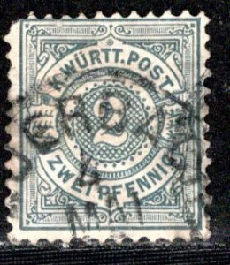 German States Wurttemberg Scott # 55, used