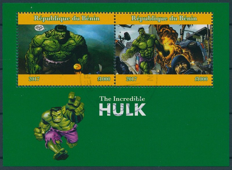 Marvel Superheroes Stamps 2017 CTO Incredible Hulk Comics 2v M/S