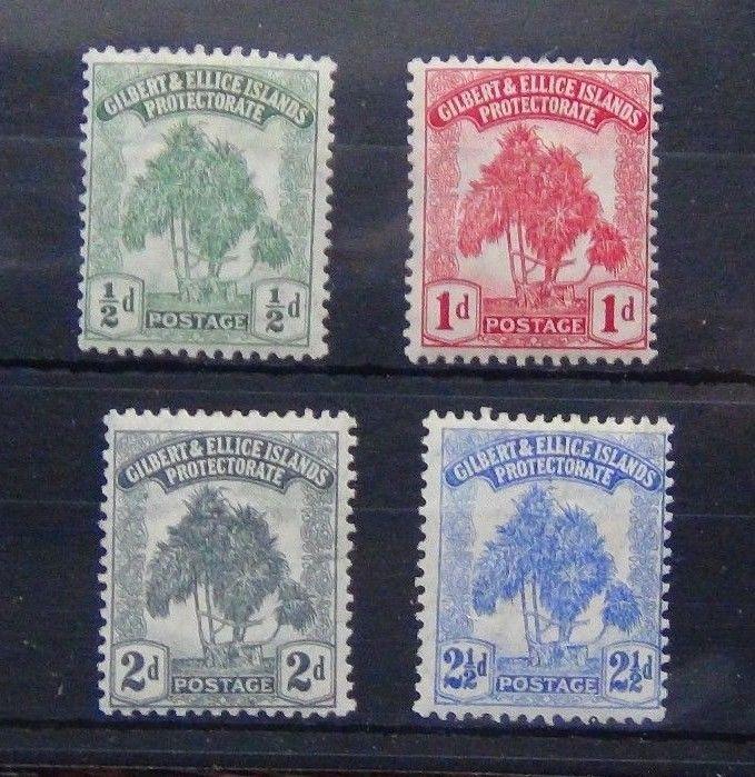 Gilbert & Ellice Islands 1911 set complete to 2.5d MM SG8 - SG11 