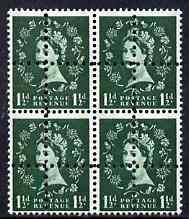 Great Britain 1952-67 Wilding 1.5d mounted mint block of ...