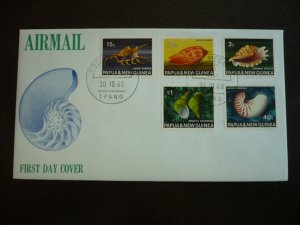 Postal History - Papua New Guinea - Scott# 266,270,272,276,278 - First Day Cover