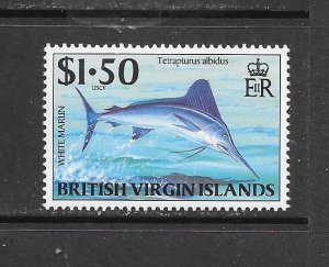 BRITISH VIRGIN ISLANDS -CLEARANCE  #857 WHITE MARLIN MNH