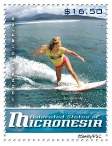 Micronesia 2008 - Pohnpei Surfing - Single 3 Stamp - Scott #799 - MNH