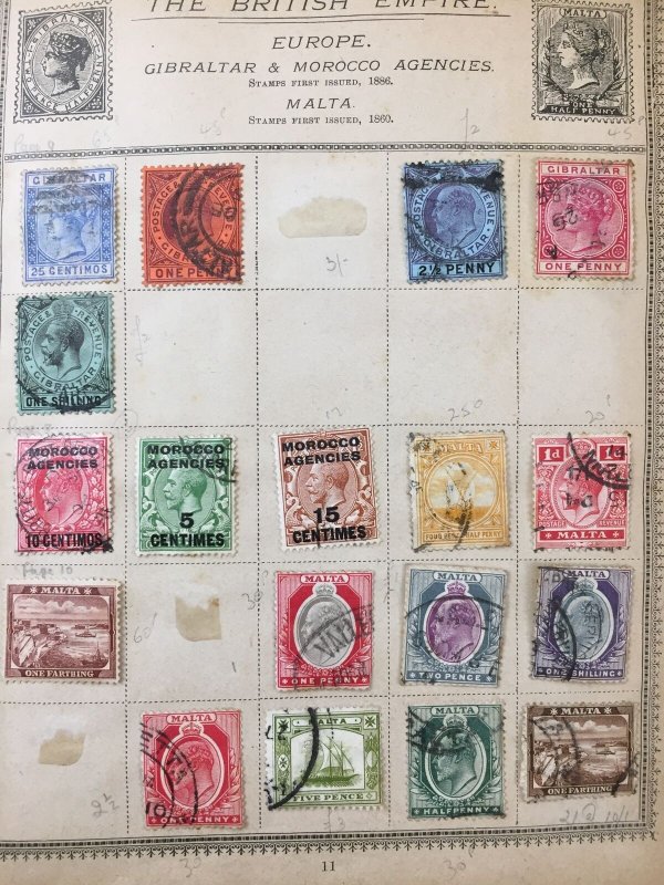 Rowland Hill Old M&U Collection (Apx600) India China Africa Japan USA (SK209) 