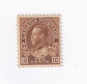 CANADA # 118 VF-MLH KGV 10cts ADMIRAL