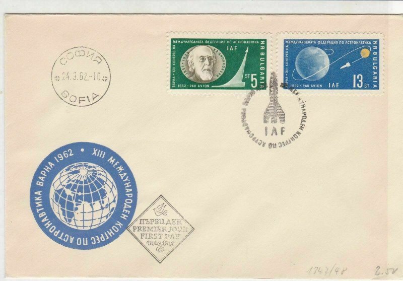 Bulgaria 1962 First Day Issue Space Stamps Cover ref R 18669