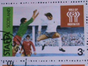 SCOTLAND-STAFFA-1978 WORL CUP SOCCER-ARGENTINA CTO SHEET VF-EST.$10