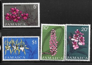 Jamaica 375-378: Orchids, MH, VF