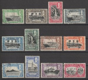 ST LUCIA 1936 SG 113/24 USED Cat £130