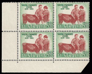 Australia 1953 Young Farmers block of 4, MVLH Sc 262