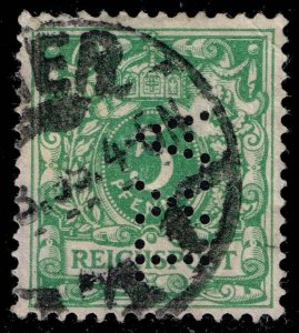 Germany #47 Numeral TXA Perfin; Used