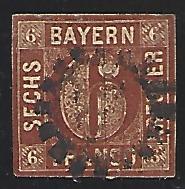 Bavaria #5 Used Single Imperf. cv $6.50 (U1)
