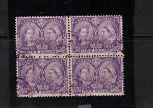 Canada #64 Very Fine Used Block With Magenta CDS & OG **With Certificate**