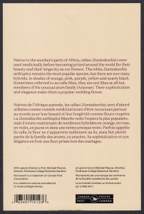 CALLA flowers = Booklet Page of 4 stamps. Canada 2022 MNH 