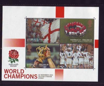 Great Britain Sc 2171 2003 Rugby Champs stamp sheet mint NH