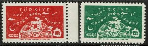 Turkey 1436-37  MNH - NATO 10th Anniversary - 1959