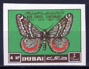 ZAYIX Dubai 21 MNH Imperf. Red Cross Insects Butterflies Nature 032323S74