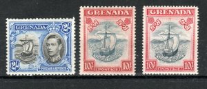 Grenada 1938-50 2s and 5s x 2 perfs MH