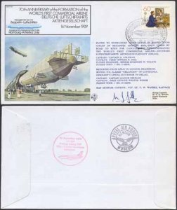 FF8bb 70th Ann Formation of Worlds 1st Commercial Airline Signed N. Gill