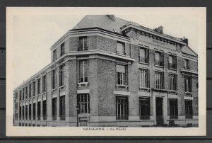 PC France Picardy Soissons Aisne, street section,Post Office, la Poste, 1947