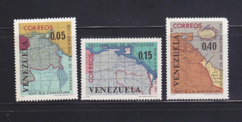 Venezuela 886-888 Set MNH Maps