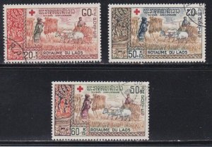 Laos # B9-11, Laotian Red Cross 10th Anniversary, Used, 1/2 Cat.