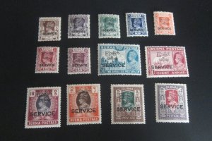 Burma 1947 Sc O43-O55 set MH