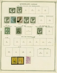 Queensland 1860-87 Mint and Used Stamp Collection on Ideal Pages