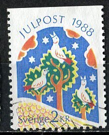 Sweden; 1988: Sc. # 1715: Used Single Stamp