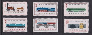 Bulgaria  #1342-1347  MNH  1964  locomotives