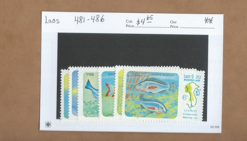 Laos  481-486  MNH