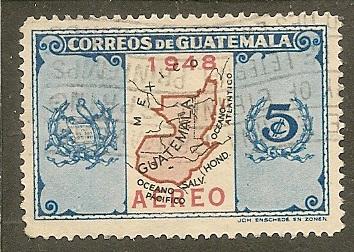 Guatemala   Scott  C157    Map      Used