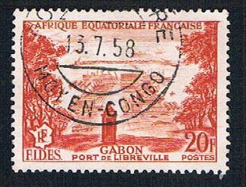 French Equatorial Africa 192 Used Libreville Harbor (BP8413)