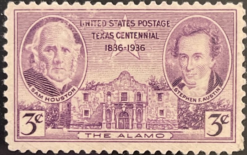 Scott #776 1936 3¢ Texas Centennial unused HR