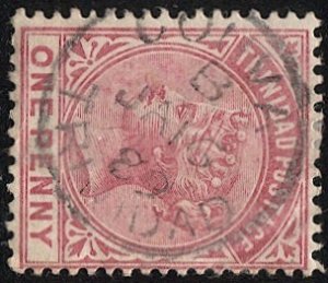 TRINIDAD 1883  Sc 69 1d  Used, COUVA postmark/cancel