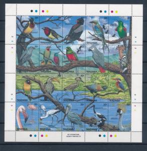 [33121] Tanzania 1989 Birds Vögel Oiseaux Ucelli   MNH Sheet