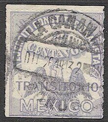 MEXICO 1913 Sc 348 2c Used F-VF, LA CANANLI postmark/cancel, Eagle/Bird