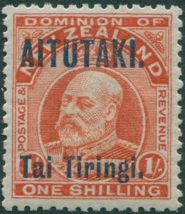 Aitutaki 1911 SG12 1s vermilion Tai Tiringi. ovpt MLH