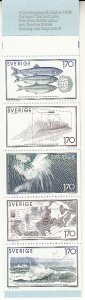 Sweden 1979 MNH Sc #1303a Complete booklet Sea Research