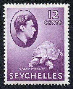 Seychelles SG139 KGVI 12 cents Reddish Violet M/Mint