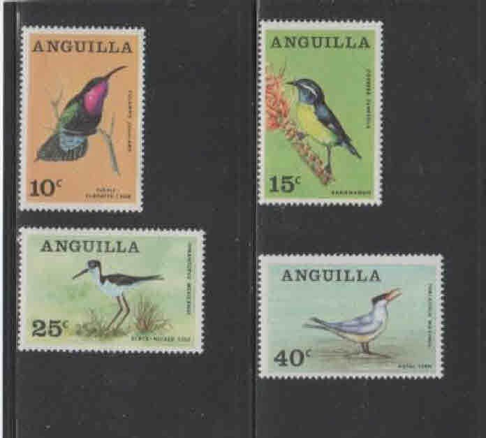 ANGUILLA #36-39  1968  ANGUILLAN BIRDS   MINT VF LH  O.G